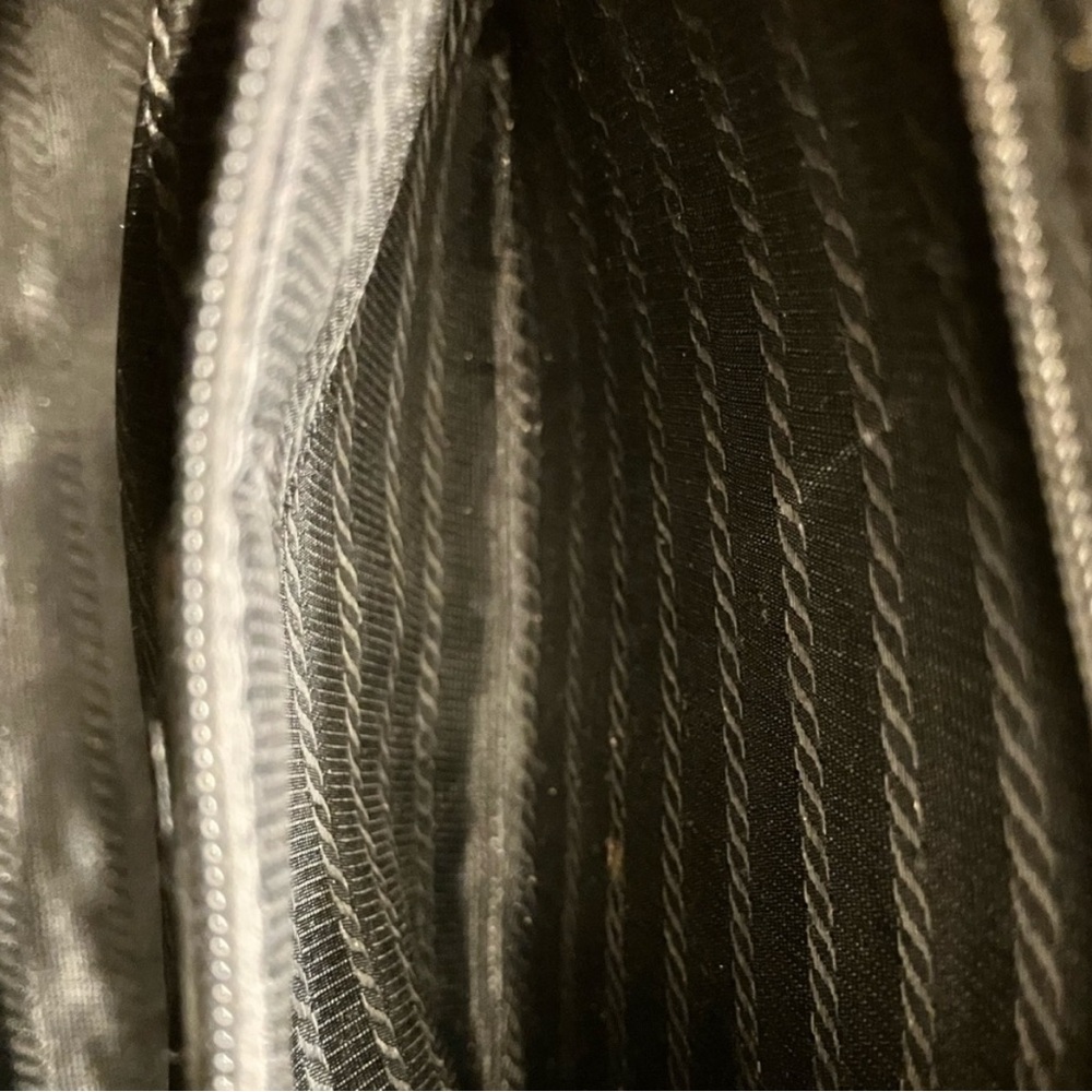 Authentic Prada Black and Tan Croc-Pattern Shoulder Bag - Picture 5 of 10